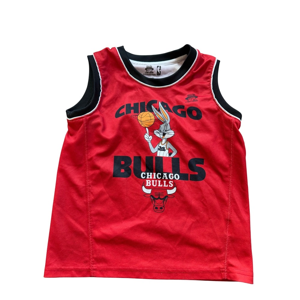 Space Jam A New Legacy Chicago Bulls Bugs Bunny Jersey Red Boys Size 7